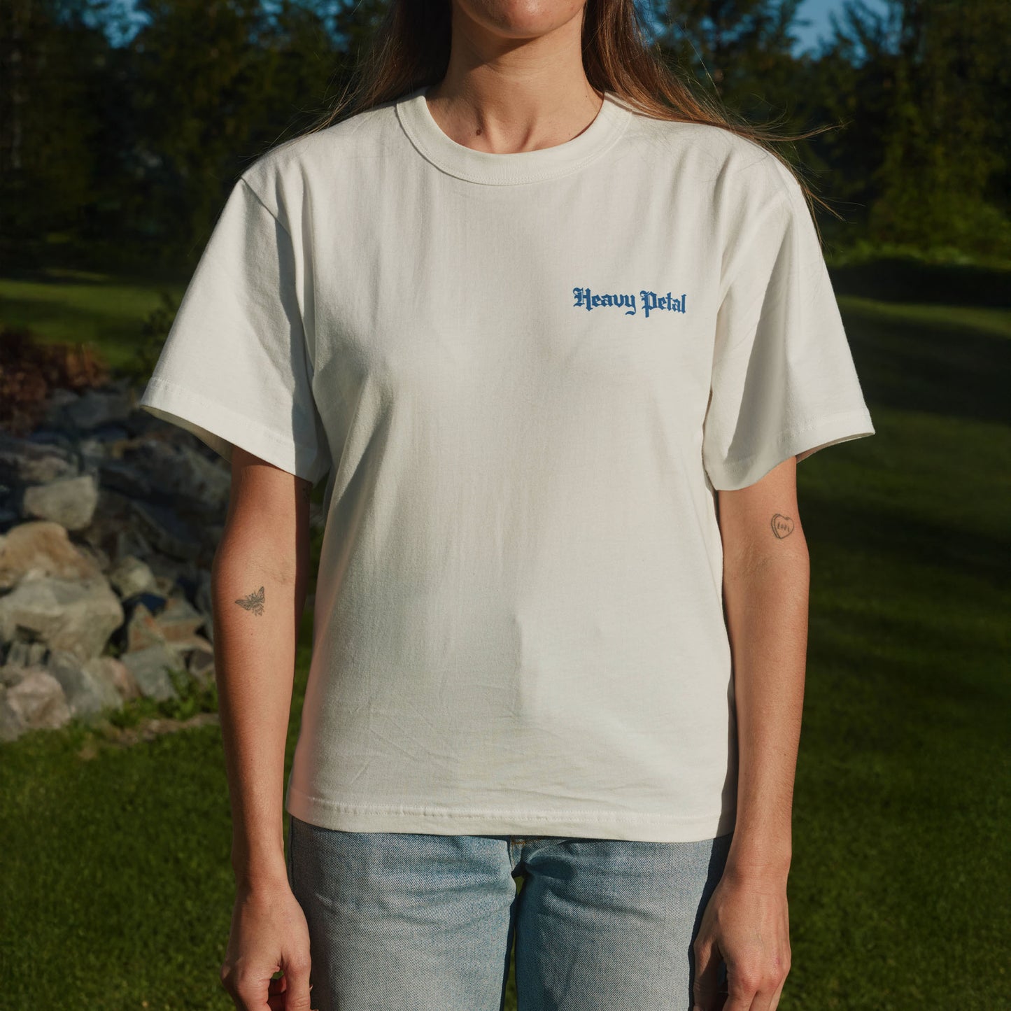 Heavy Petal Tee - white