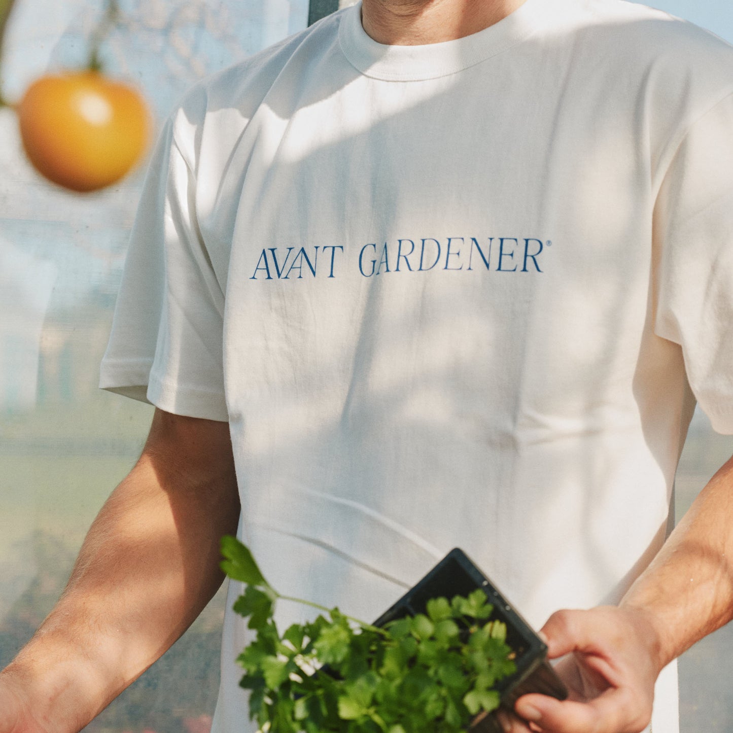 Avant Gardener logo tee - white